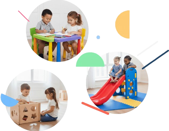 Happy children in classroom